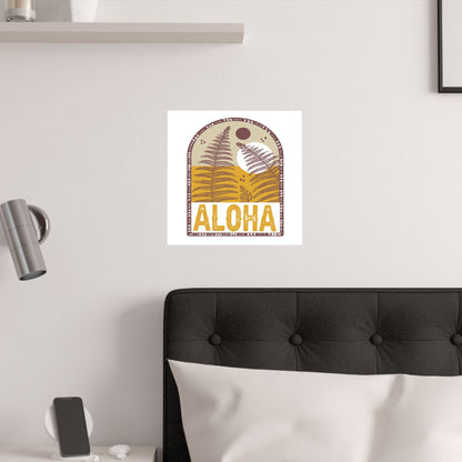 Retro Aloha // Satin Poster