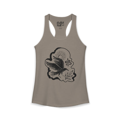 Crow Call // Women's Ideal Racerback Tank