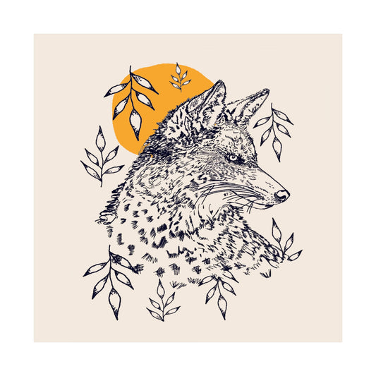 Lone Coyote // Satin Poster