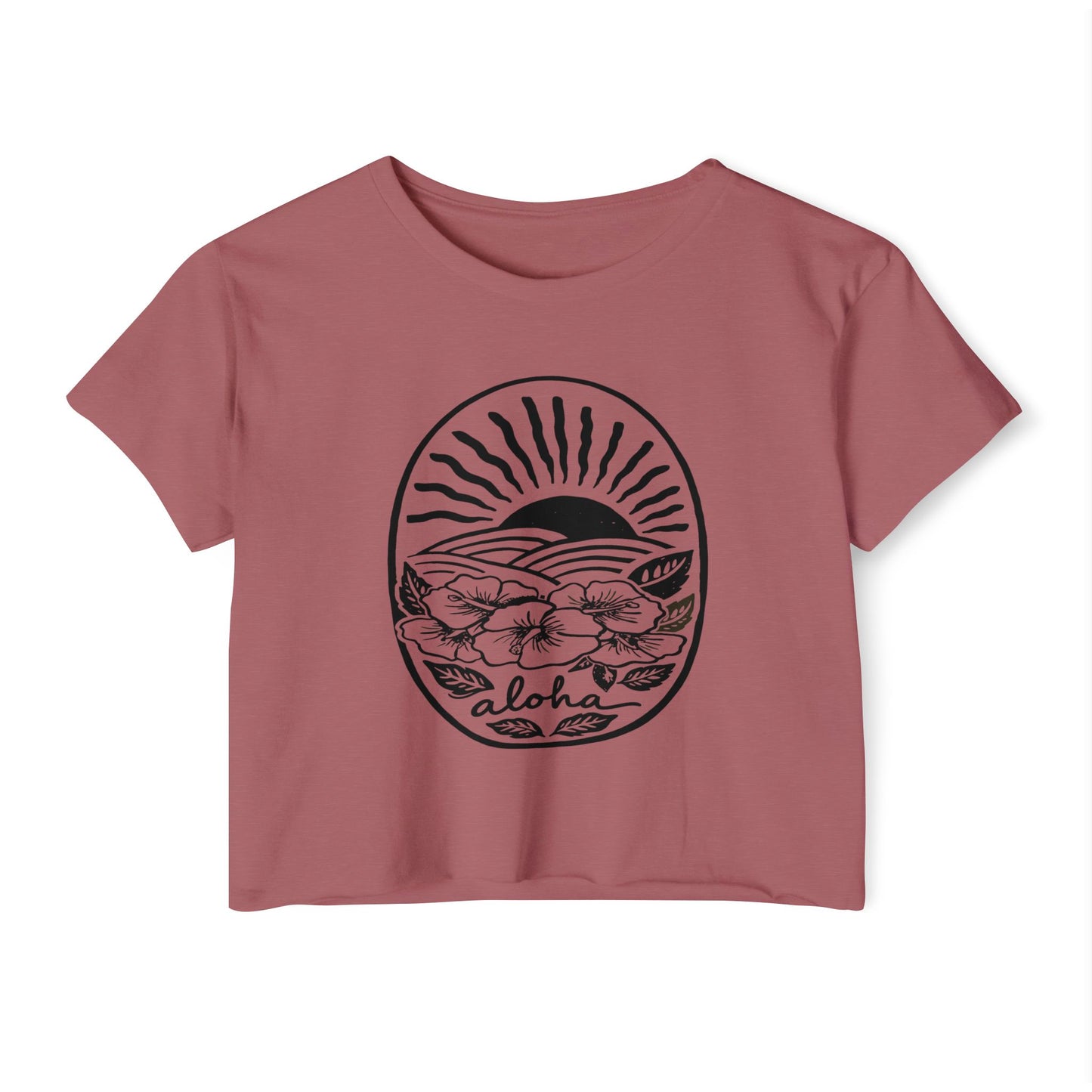 Aloha Hibiscus // Crop Tee