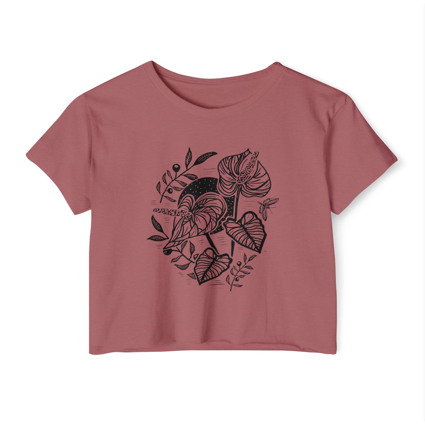 Anthurium // Ladies Cropped Tee