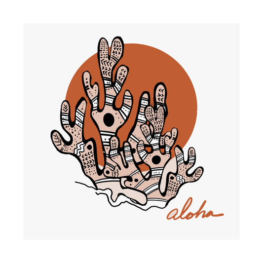 Vintage Coral // Satin Poster